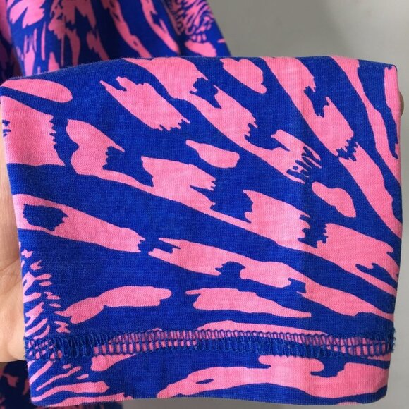 Lilly Pulitzer Women's Pink Blue Long Sleeve Pima Cotton Shift Dress Size Medium - Picture 8 of 15